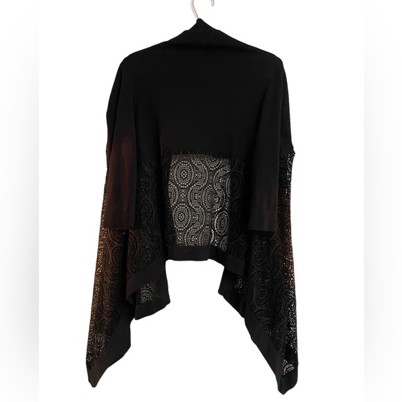 Sady & lu black knit lace high low sweater - Picture 5 of 8